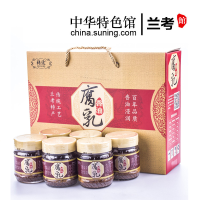 [中华特色]兰考馆张波香油豆腐乳240g*6瓶礼盒装 白腐乳 河南特产 华中