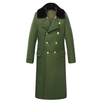 迅迈 新款正品军大大衣长1米2男冬季加厚长款防寒保暖东北老式棉袄军绿棉大衣