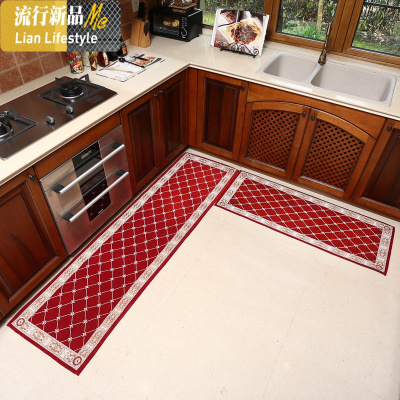 厨房地垫长条防滑吸水防油脚垫家用口进垫厅地毯卧室垫子 三维工匠