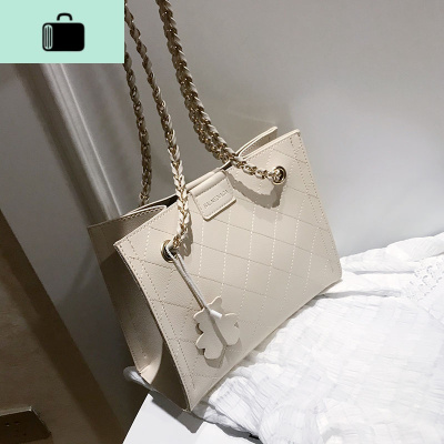女包2020新款夏季潮时尚菱格链条斜挎包简约休闲单肩大包包托特包NEW LAKE女士单肩包