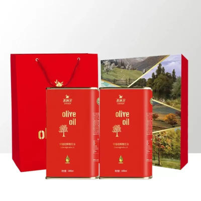 恩纳尔橄榄油西班牙原油进口礼盒 1000ML*2 特级初榨食用油
