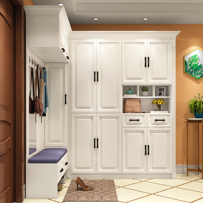 森美人北欧式鞋柜厅柜衣帽柜简约现代转角储物衣柜客厅隔断玄关柜组合