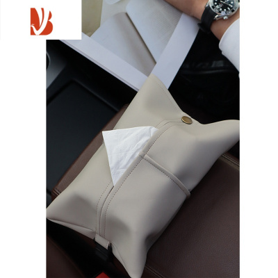 三维工匠车载纸巾盒汽车用创意车内装饰品抽纸盒车内扶手箱高级感纸抽盒 高级灰