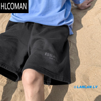 HLCOMAN夏季短裤男款休闲宽松五分裤韩版潮流ins潮牌痞帅裤子运动沙滩裤