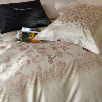 臻选优雅100s天丝棉磨毛四件套丝滑贴身云端睡感被套冬季乔迁好物