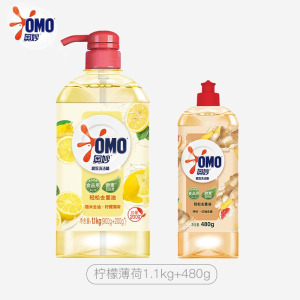 奥妙洗洁精天然酵素果蔬餐具净洗涤剂轻松去重油除菌净味不伤手家[3.16斤]柠檬薄荷 1.1kg+生姜480g