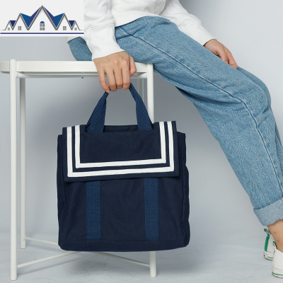 饭盒袋便当包大号日系方形帆布包带饭包学生午餐带饭的手提便当袋 三维工匠收纳包