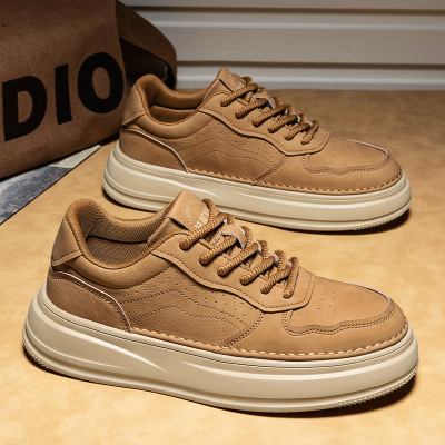 秋季新款男士休闲日常百搭舒适厚底松紧带舒适男士运动潮流板鞋