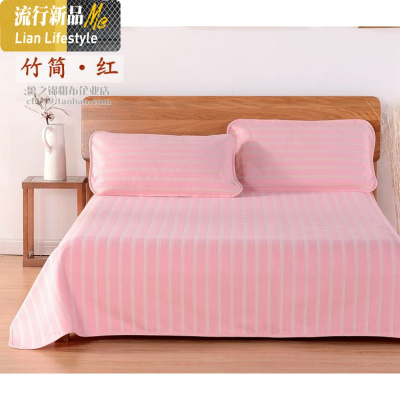 棉老粗布凉席三件套棉加厚粗布床单1.8m双人床原棉提花 三维工匠