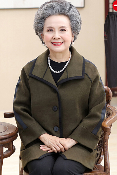 迪鲁奥(DILUAO)老年人女装秋装常规外套老人妈妈60-70岁80太太衣服新款大码