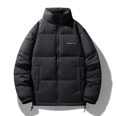 羽绒服男冬季新款潮牌立领加厚保暖外套白鸭绒青年休闲面包服男士