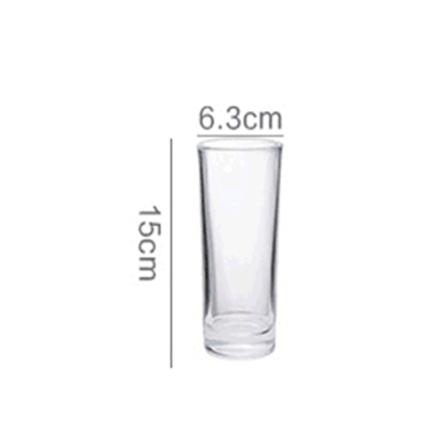 顺心优 透明玻璃果汁杯水杯早餐牛奶杯啤酒杯 290ml/个