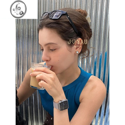 JiMiJOYAU法式休闲 银灰色珍珠耳钉蚊香盘耳夹简约高级感s925正圆耳饰