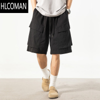 HLCOMAN[]工装短裤男夏季宽松日系潮牌男款五分裤休闲直筒中裤