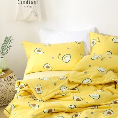 美帮汇水洗空调被夏凉被双单人夏薄被子薄款夏天夏被阳光牛油果T