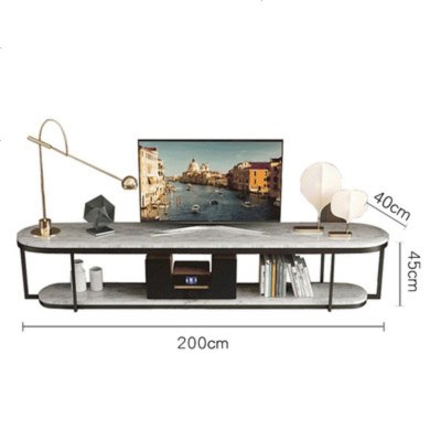 大理石茶几简约现代北欧茶几小户型客厅轻奢风双层电视柜茶几组合