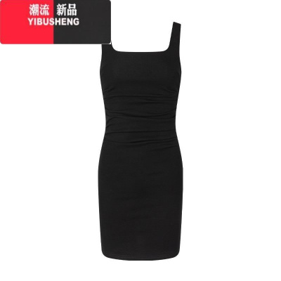 YIBUSHENG性感纯欲吊带连衣裙女季新款收腰露肩辣妹A字包臀短裙