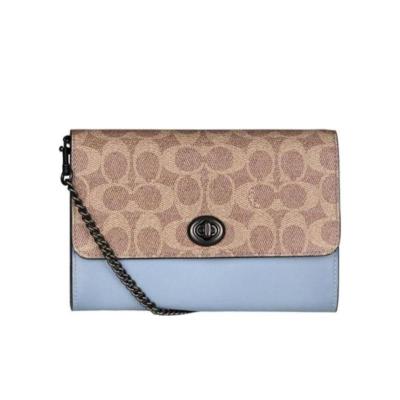 COACH女包 经典复古翻盖开合logo标志休闲百搭斜挎包单肩包