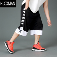 HLCOMAN100-350斤胖子短裤薄款篮球裤加肥加大运动中短裤男式六分大裤衩