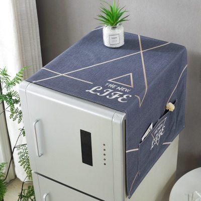 冰箱防尘罩防尘布盖布保护罩微波炉洗衣机双开单开冰箱罩盖巾 HJYH-06 小冰箱、洗衣机通用(130*50cm)升级防水