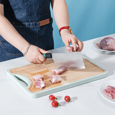 Debo德铂 科特妮316不锈钢竹木料菜板双面砧板切菜板 DEP-801 /个