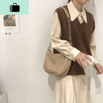 复古腋下包包女2020夏季新款潮网红休闲马鞍包百搭ins单肩斜挎包NEW LAKE女士单肩包