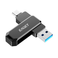 忆捷(Eaget)CF66 手机U盘Type-C USB3.2 双接口手机电脑多用旋转金属优盘128GB