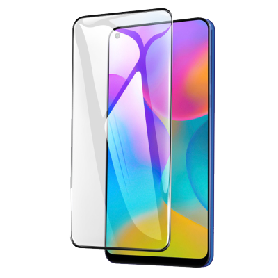 [买2送磨砂壳]轻万适用华为荣耀play3钢化膜全屏黑色高清透明防摔贴膜huawei手机保护膜全玻璃