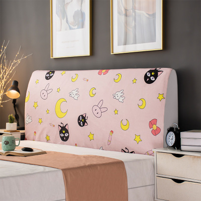 床头套罩北欧风格全包通用防尘软包保护床靠背简约现代木 美少女战士 高度50-65*长度120cm通用款