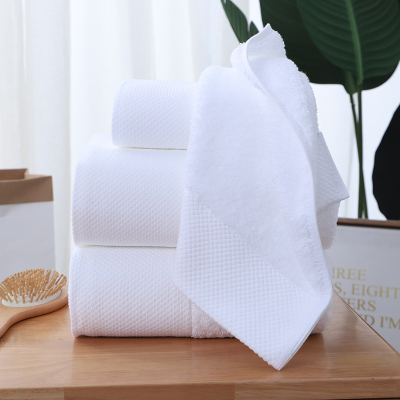 非草非木 五星级酒店白色全棉毛巾 纯棉加厚大毛巾 75*35cm (条)