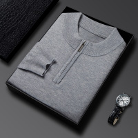 年冬季新款半高领毛衣男加厚长袖中年轻熟休闲套头男士羊毛衫