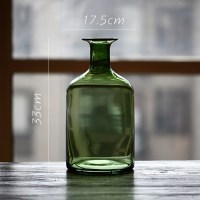 家柏饰(CORATED)苔玻璃花瓶艺术玻璃器皿超大手工吹制装饰美式乡村HAN 苔绿C