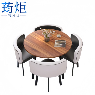 荺炬会客桌一桌四椅90cm套