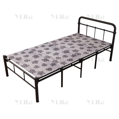 翌嘉 YJ4052513钢木床简易折叠床单人床四折折叠午休床铁架床 1.5米银彩