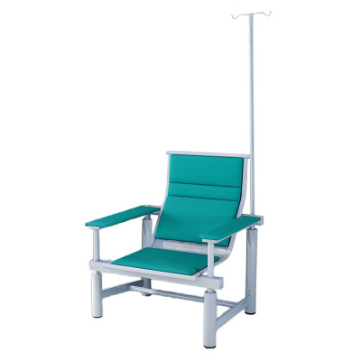 晋舰 输液椅医院诊所点滴吊针排椅大厅加固加厚候诊椅 单人皮扶手绿色