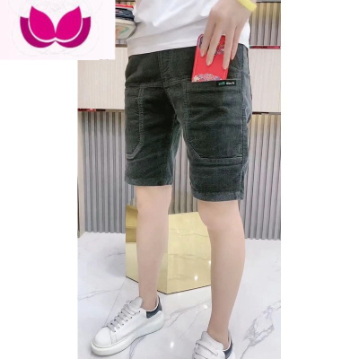 七斓2023新款休闲短裤男夏季宽松直筒五分裤韩版潮流灯芯绒六兜工装裤