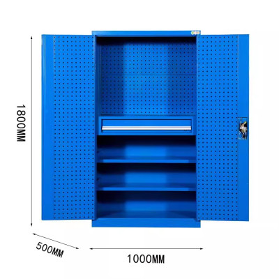 迅迈 [蓝色]内一抽工具柜+背网 重型工具柜 加厚移动收纳工具车 汽修工厂车间铁皮五金工具柜子推车