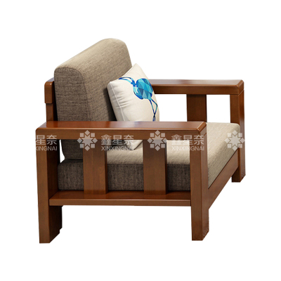 鑫星奈 XXN4031215实木沙发简约中式沙发 单人位