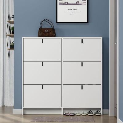 汐岩超薄翻斗鞋柜15cm14cm家用口进入户简约现代实木17窄鞋柜