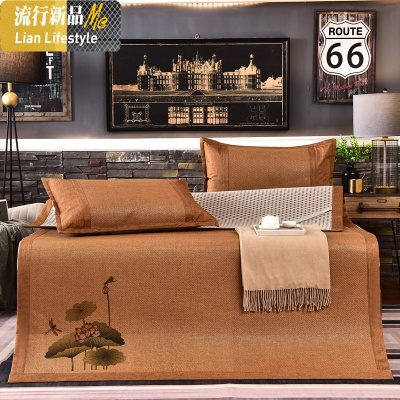 凉席藤席1.8m床腾席天然加厚 夏季1.5米席冰凉席空调冰丝一米八 三维工匠