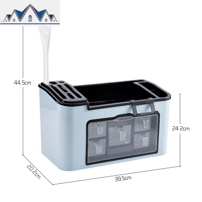 厨房放调料架子置物架油盐酱醋收纳盒调味品双层小型窄台面省空间 三维工匠