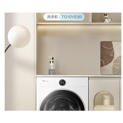 小天鹅小蓝鲸2.0滚筒洗衣机全自动家用 纯平全嵌 白色超薄全嵌 1.15超高净洗比 TG10VE80