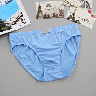 2条装95%纯棉男士内裤中腰透气宽松大码青年三角裤