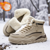 冬季新款马丁靴男士潮鞋英伦风复古机车户外防滑高帮大码男鞋