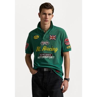 Ralph lauren修身短袖POLO衫直筒款男士简约刺绣网球绿