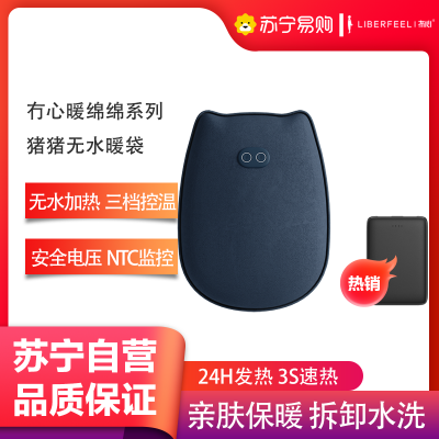 冇心猪猪无水暖袋暖手袋充电式防爆秋冬暖宝宝女生用毛绒可爱敷肚子热水袋暖手宝神器Q33-造梦蓝(含充电宝)