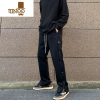 YANXUakinzhi360g排扣裤子男卫裤休闲裤长裤高街运动裤ins潮