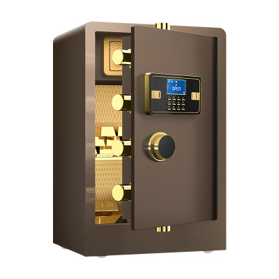 鑫星奈 XXN4060645 全钢实心保险柜办公防盗保险箱 高70cm咖色电子款