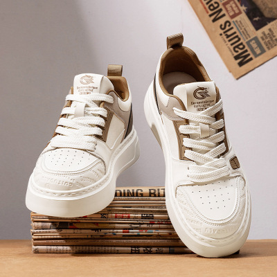 四季可穿新款男士舒适系带时尚潮流百搭日常圆头男款注塑板