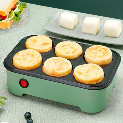 纳丽雅(Naliya)煎鸡蛋汉堡机不粘煎锅平底锅插电家用早餐烙饼煎饼锅模具煎蛋_四孔汉堡锅陶瓷白插电款❤送菜谱